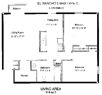 2 Bedroom Floor Plan